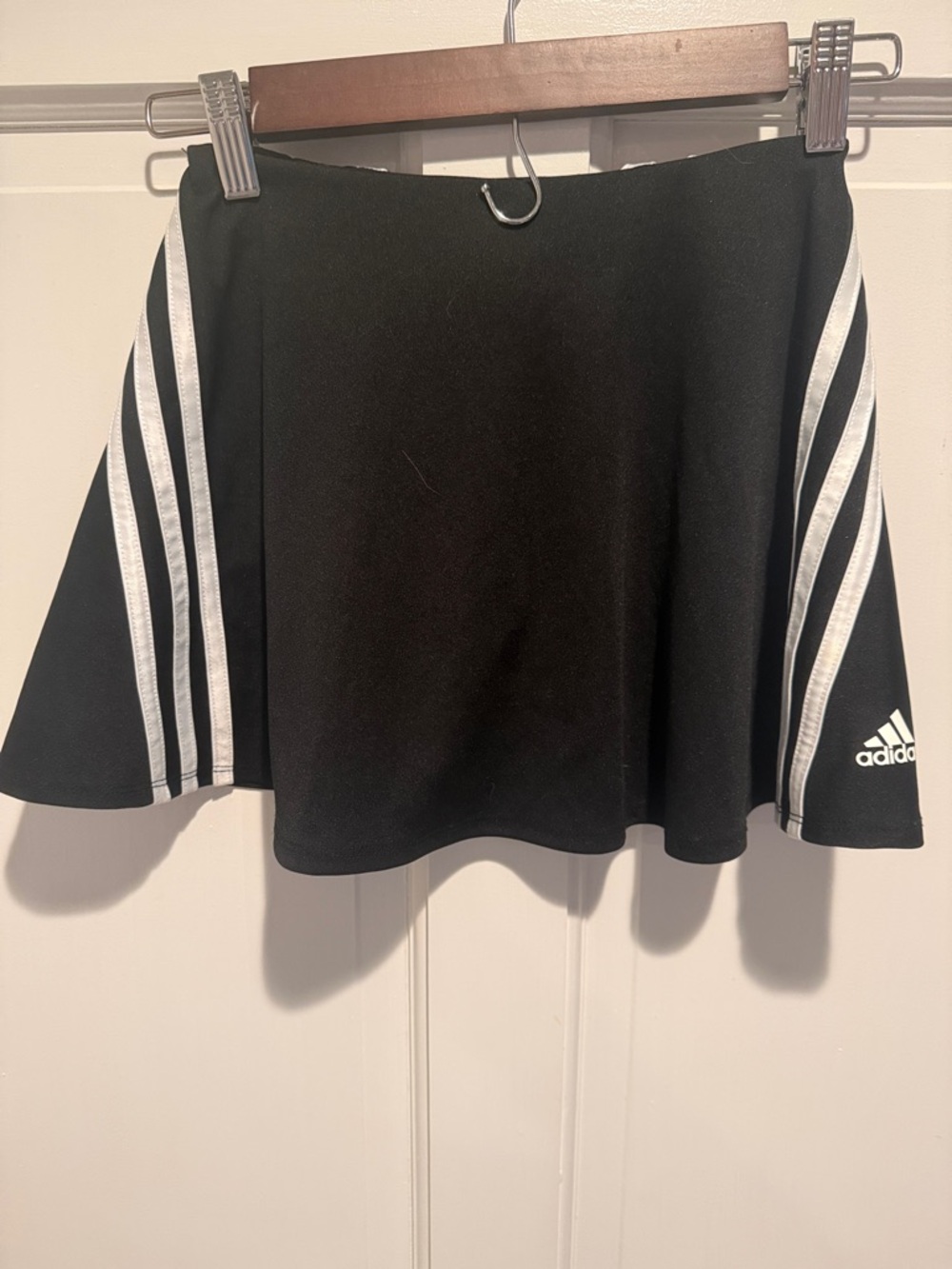 adidas Black Skirt with White Three-Stripes